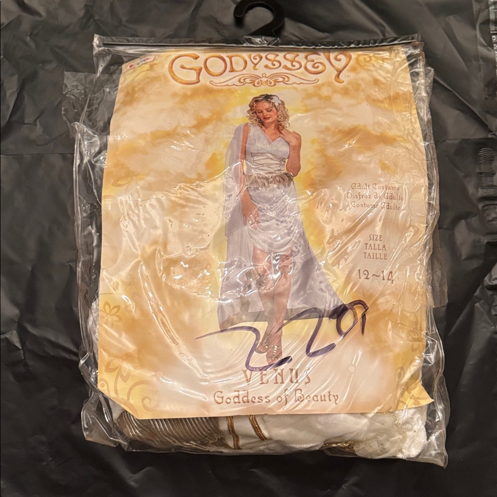 Disguise Godyssey Venus Goddess of Beauty Costume Womens 12-14 White Gold 4200